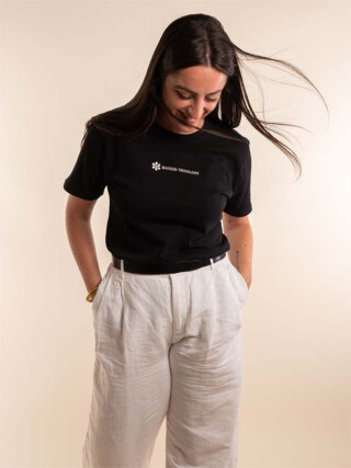 Maison Tricolore - Le Confortable T-shirt Noir En Coton Bio – Femme