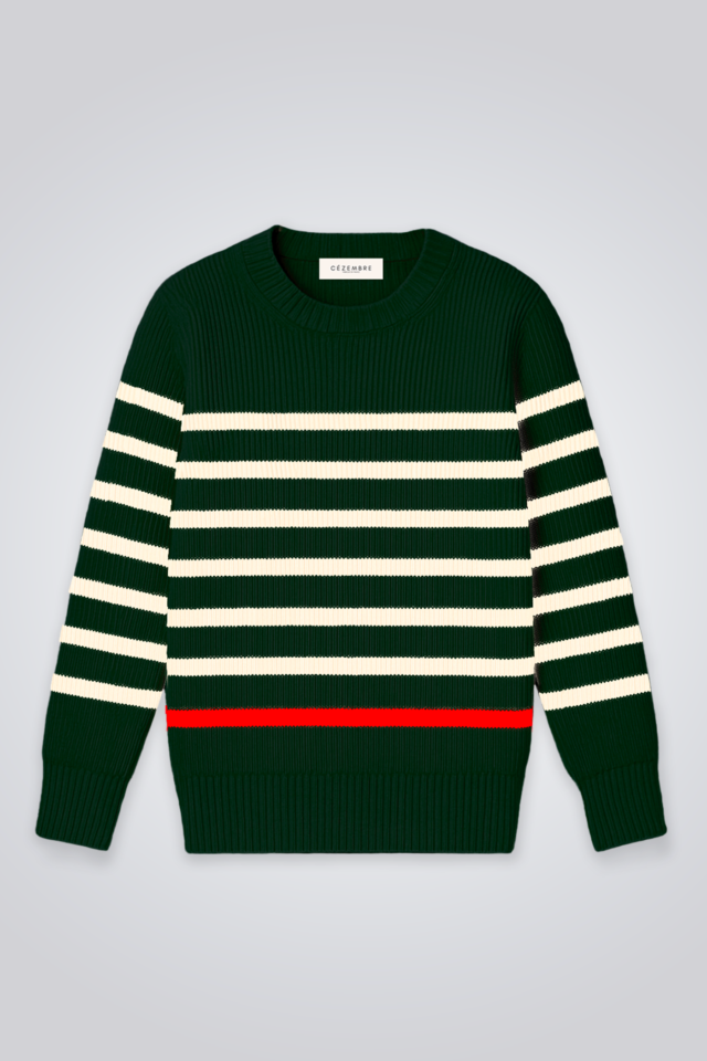 CÉZEMBRE - Pull rayé en laine