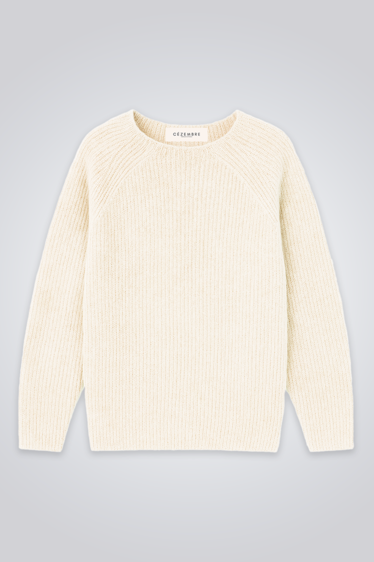 0008 Rochebonne ecru Cézembre - Pull en alpaga - ROCHEBONNE - Écru lurex / XL