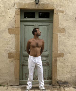 Fleurs Pois et Cie - Pantalon Pyjama homme et/ ou de ville  Blanc