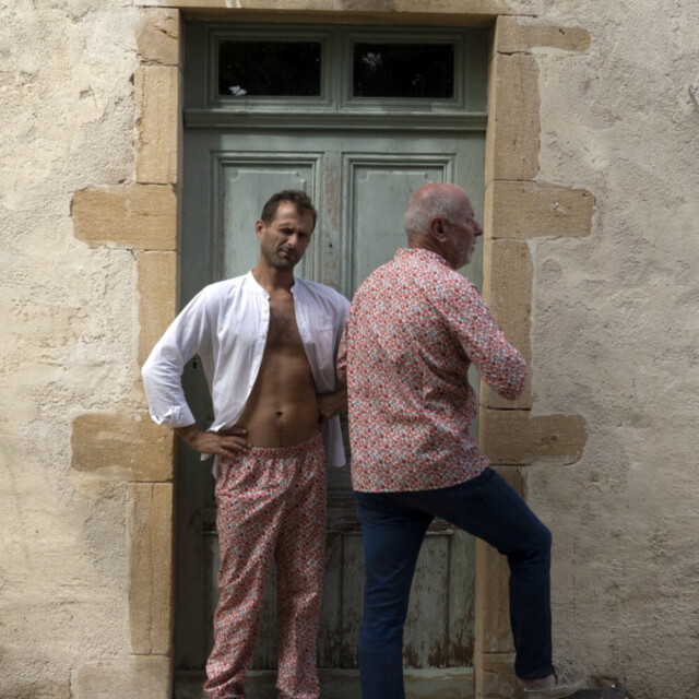 Fleurs Pois & Cie - Pantalon Pyjama homme et/ ou de ville - Rouge/Rose/Blanc/vert foncé