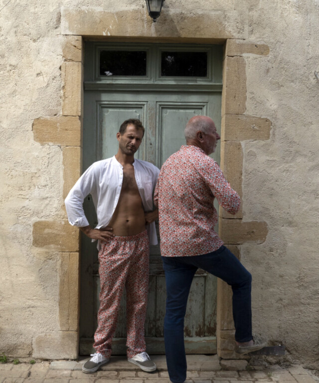 Fleurs Pois & Cie - Pantalon Pyjama homme et/ ou de ville - Rouge/Rose/Blanc/vert foncé