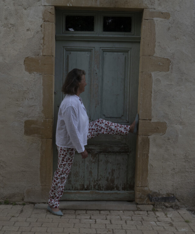 Fleurs Pois & Cie - Pantalon de pyjama femme et/ou de ville - Rouge/Blanc/vert foncé/vert clair