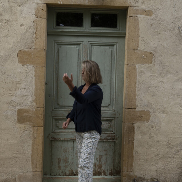 Fleurs Pois & Cie - Pantalon de pyjama femme et/ou de ville - Blanc/vert foncé/vert clair/Bleu ciel