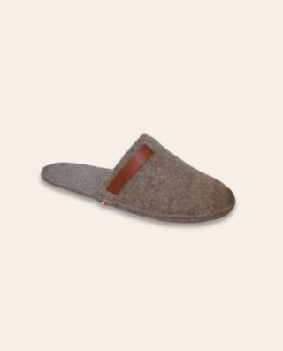 Chaussons Laine sans semelle COCON Brun par la marque Couleur Tong Couleur Tong - Chaussons Laine sans semelle COCON Brun
