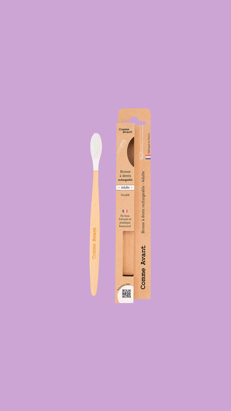 Comme Avant - Brosse à dents en bois rechargeable