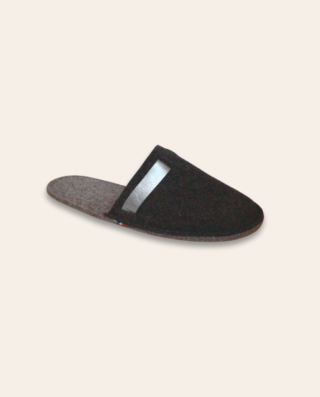 Couleur Tong - Chaussons Laine sans semelle COCON Anthracite