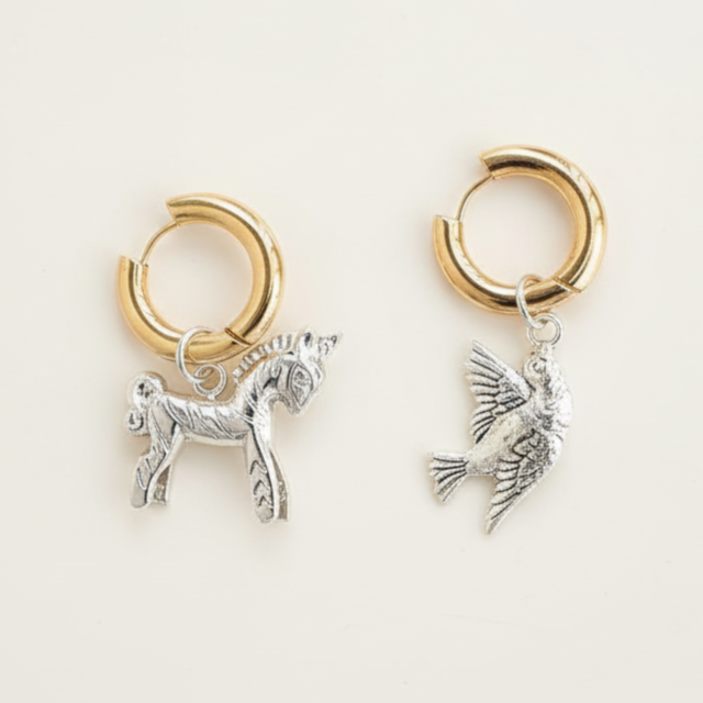 NEIJE - Boucles d'Oreilles Trésor de Troie (Oiseau)
