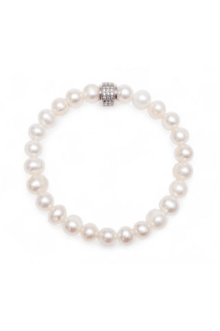 NEIJE - Bracelet DArtagnan Perles deau douce Or Blanc