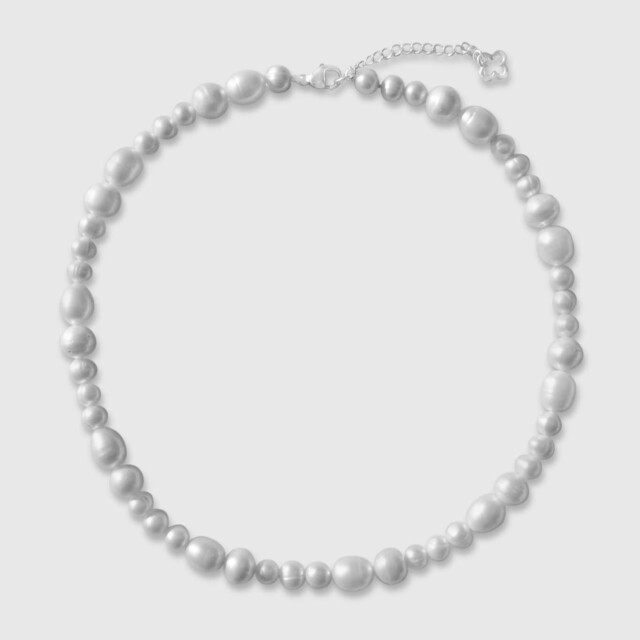 NEIJE - Collier Carmen Perles de Culture et Argent 925 – 45 cm + extension de 5 cm