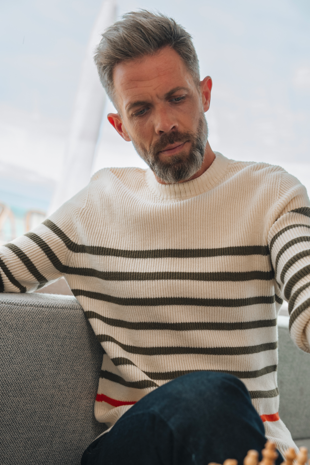 CÉZEMBRE - Pull rayé en laine