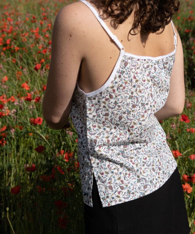 Fleurs Pois et Cie - Caraco femme 100% coton bio de fabrication française – Multicolore