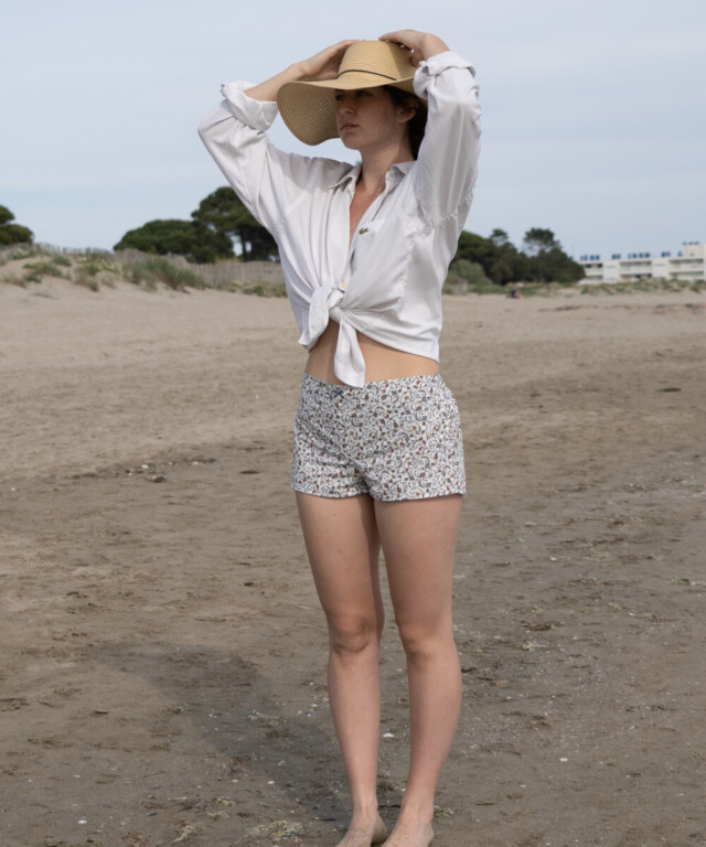 Fleurs Pois et Cie - Shorty 100% coton made in France – Multicolore