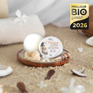 Déodorant solide certifié bio L’Exotique par la marque Un Battement d’aile Un Battement d’aile - Déodorant solide certifié bio L’Exotique