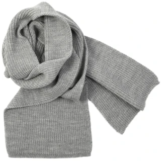 Tricots Marcel - Echarpe Homme en laine Mérinos – Gris Chiné