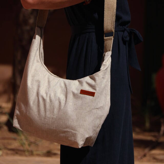 Quintessence - Sac Maud lin naturel/argent