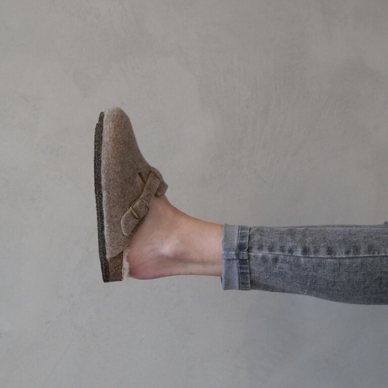 LENIE 230 PDP 288BR 030 FEUTRE TAUPE MOUTON SABLE 10 Bosabo - Sabot Lénie feutre