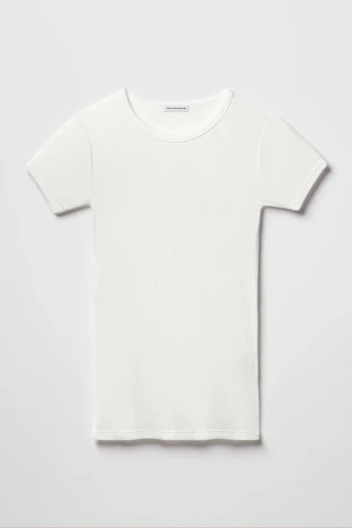 Maillot de Corps Homme Ecru en Coton Pima Côtelé par la marque Tricots Marcel Tricots Marcel - Maillot de Corps Homme Ecru en Coton Pima Côtelé