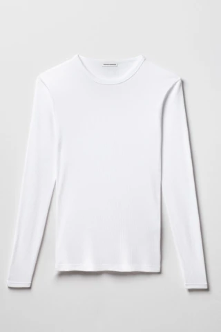 Tricots Marcel - Maillot de Corps Homme Blanc en Coton Pima Côtelé Manches Longues