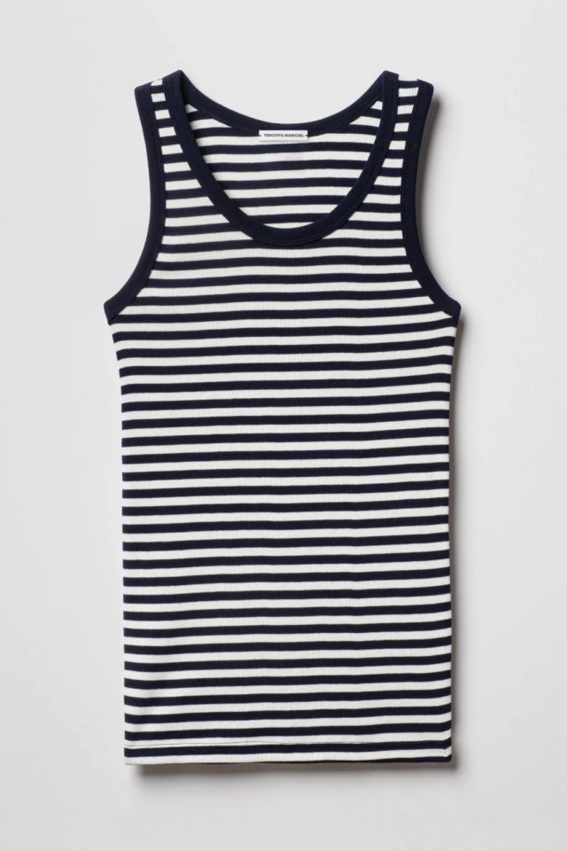 Tricots Marcel - Débardeur Femme Marcel Marinière – Marine Ecru