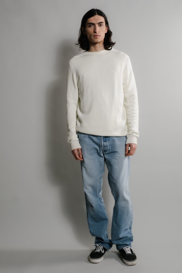 Nitto Knitwear - Pull Aris Col Rond - Écru