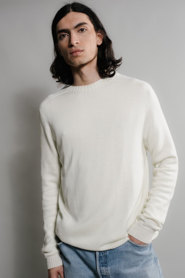 Nitto Knitwear - Pull Aris Col Rond – Écru