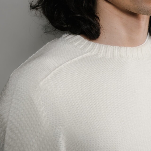 Nitto Knitwear - Pull Aris Col Rond - Écru