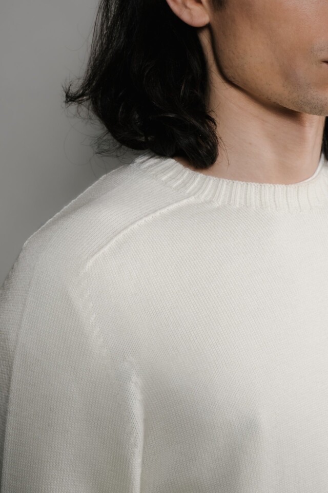 Nitto Knitwear - Pull Aris Col Rond - Écru