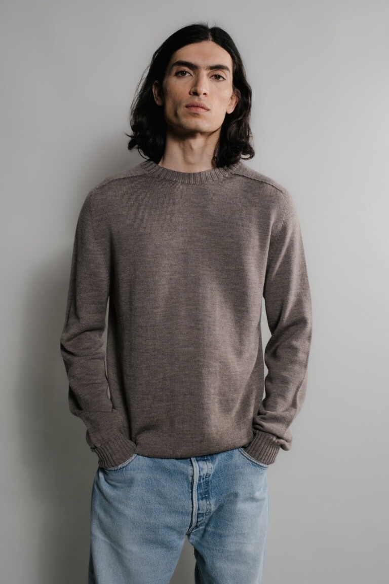 Nitto Knitwear - Pull Aris Col Rond - Taupe