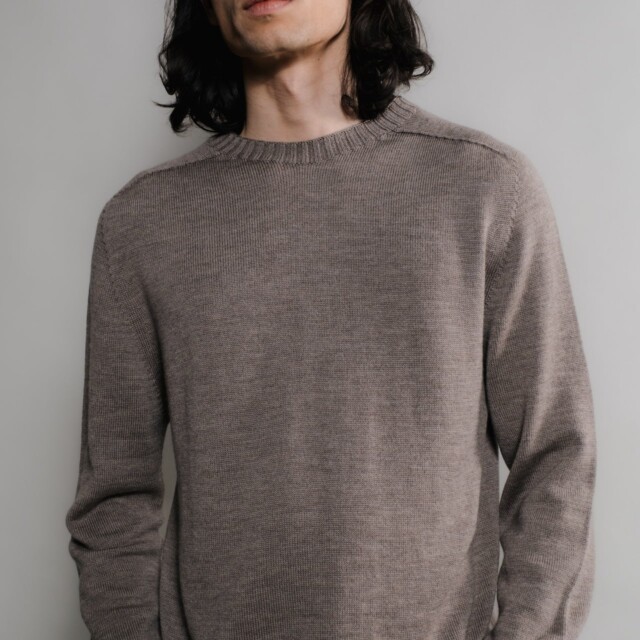 Nitto Knitwear - Pull Aris Col Rond - Taupe