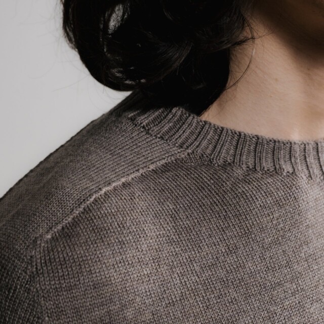 Nitto Knitwear - Pull Aris Col Rond - Taupe