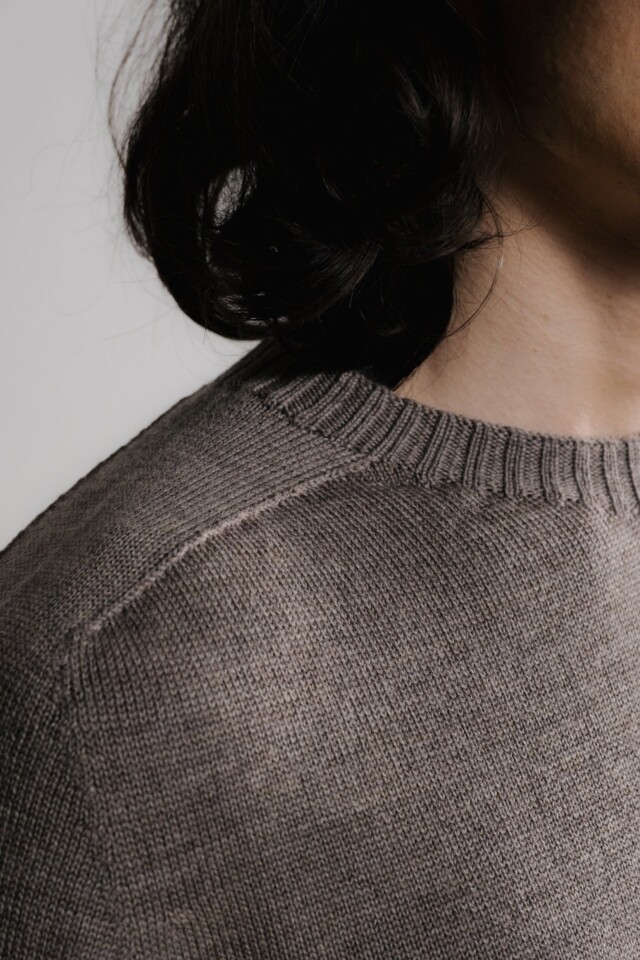 Nitto Knitwear - Pull Aris Col Rond - Taupe