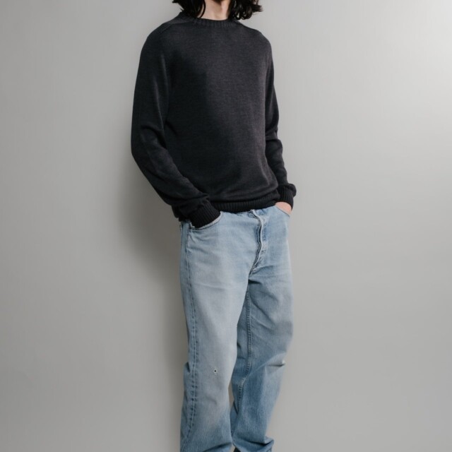 Nitto Knitwear - Pull Aris Col Rond - Anthracite