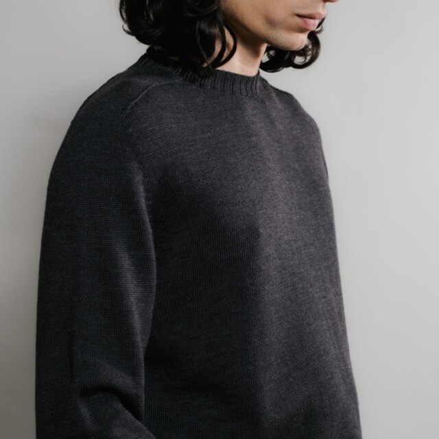 Nitto Knitwear - Pull Aris Col Rond - Anthracite