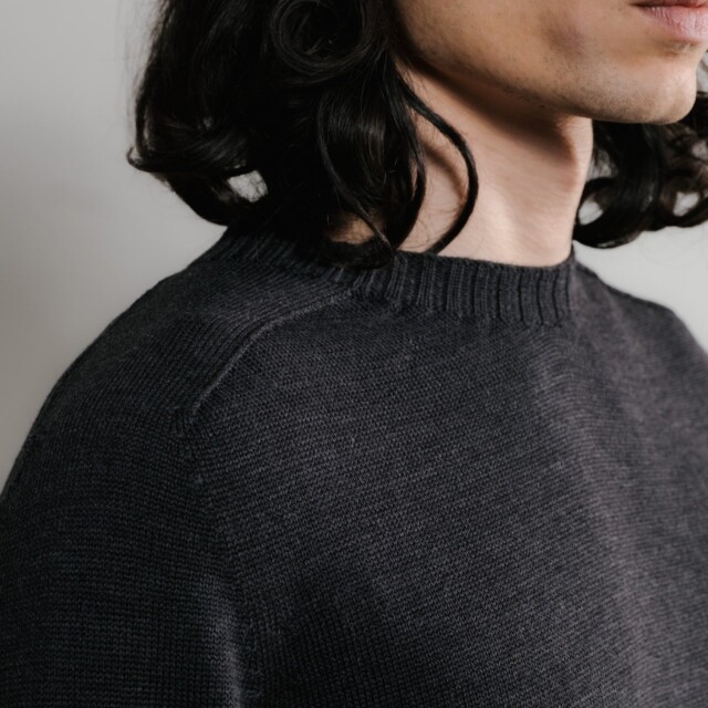 Nitto Knitwear - Pull Aris Col Rond - Anthracite