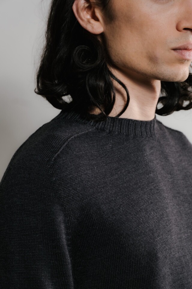 Nitto Knitwear - Pull Aris Col Rond - Anthracite