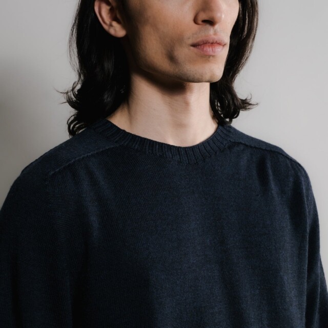 Nitto Knitwear - Pull Aris Col Rond - Marine