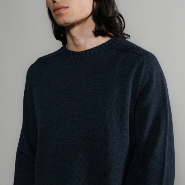 Nitto Knitwear - Pull Aris Col Rond - Marine