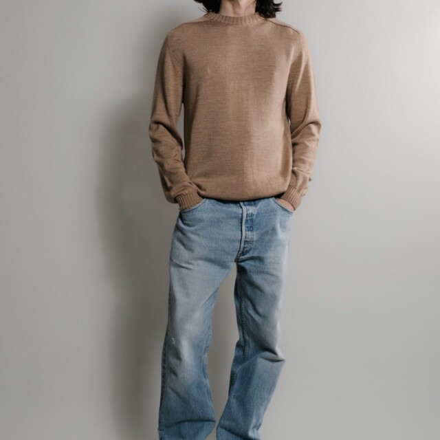 Nitto Knitwear - Pull Aris Col Rond - Camel