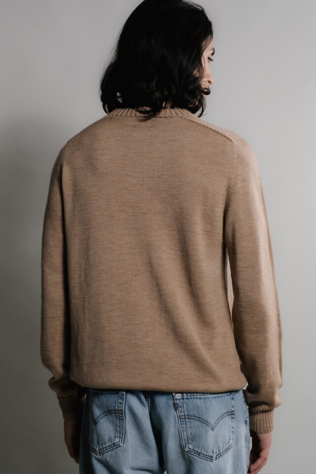 Nitto Knitwear - Pull Aris Col Rond - Camel