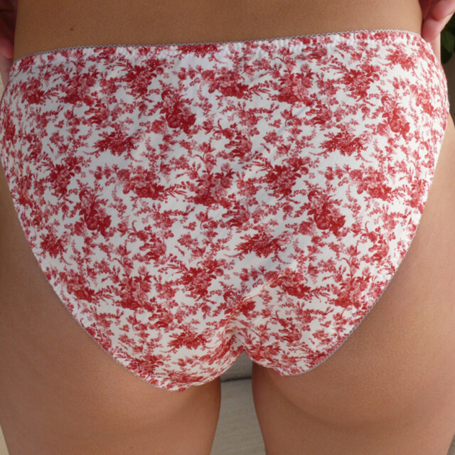 Fleurs Pois & Cie - Culotte 100% coton made in France - Rouge/Blanc