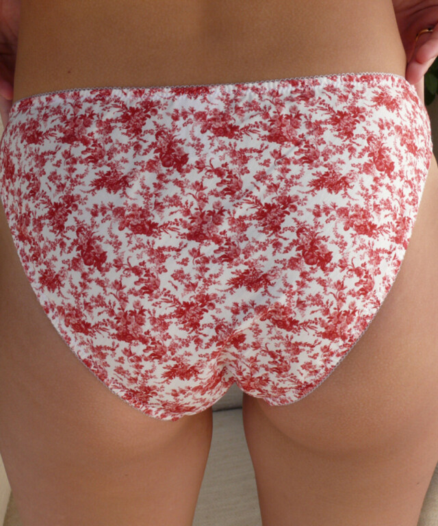 Fleurs Pois & Cie - Culotte 100% coton made in France - Rouge/Blanc