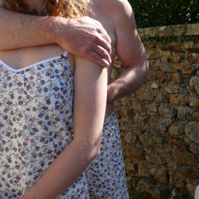 Fleurs Pois & Cie - Nuisette femme ou petite robe 100% coton - Bleu/Violet/Blanc