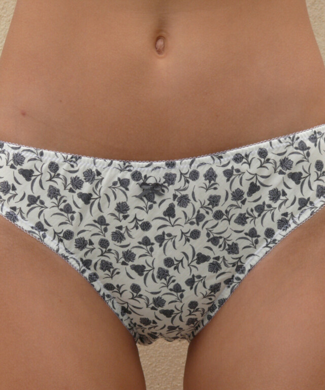 Fleurs Pois et Cie - Culotte 100% coton made in France – Bleu/Blanc