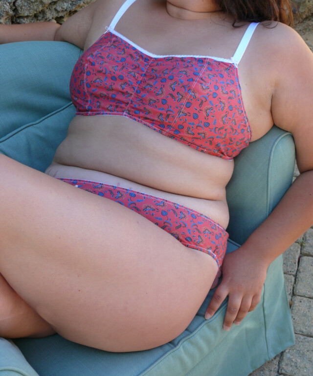 Fleurs Pois & Cie - Culotte 100% coton made in France - Bleu/Rose