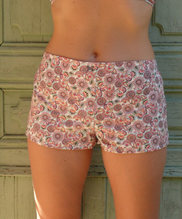 Fleurs Pois & Cie - Shorty 100% coton made in France - Rose