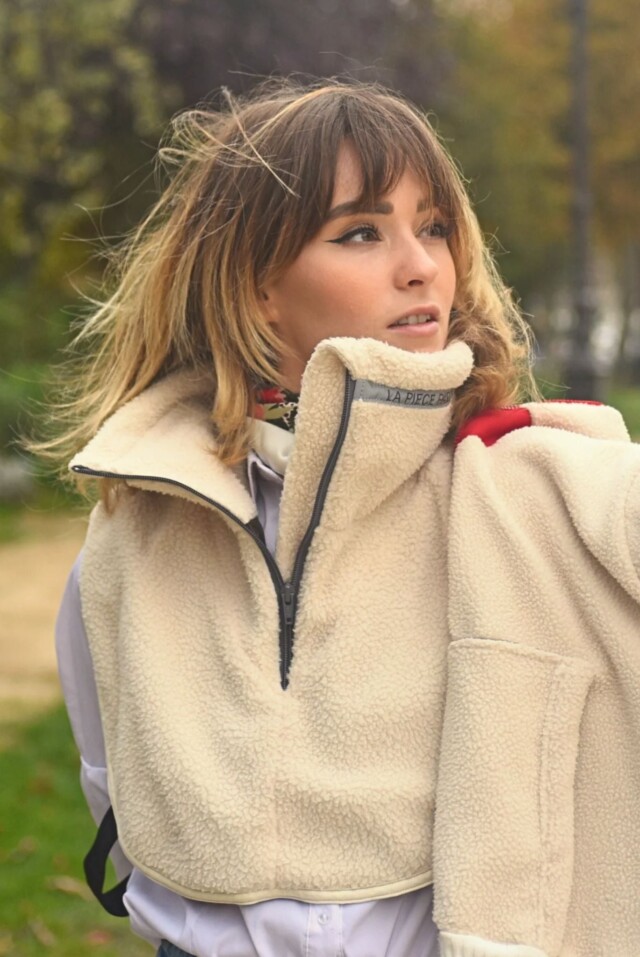 La Piece Paris Direct - Plastron moutonné ANGEL II