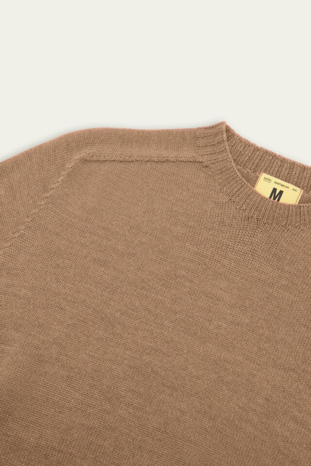Nitto Knitwear - Pull Aris Col Rond - Camel