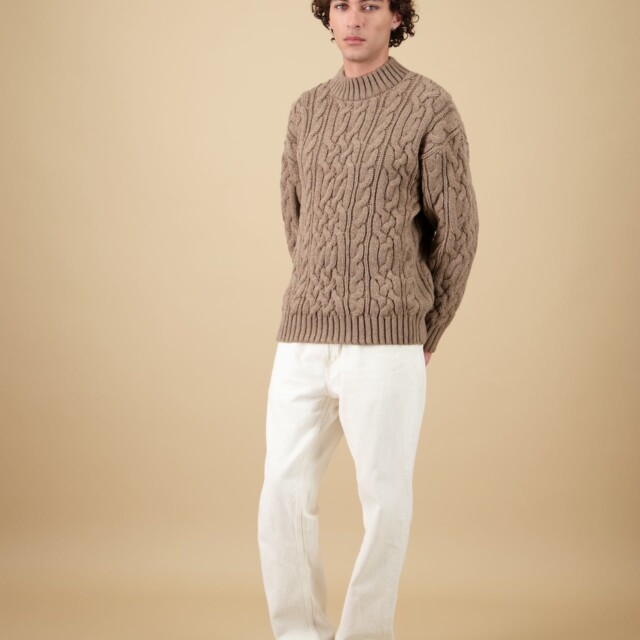 Nitto Knitwear - Pull Ohannes Col Rond - Taupe