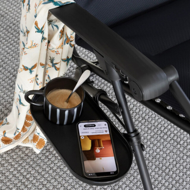 LAFUMA Mobilier - Accessoire tablette porte-gobelet LAFUMA MOBILIER pour Relax, Zen-It, Cham Elips, Low Elips, Alu Cham, Alu Low – 2 coloris